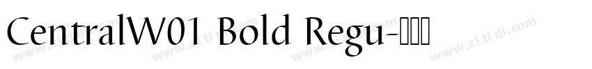 CentralW01 Bold Regu字体转换